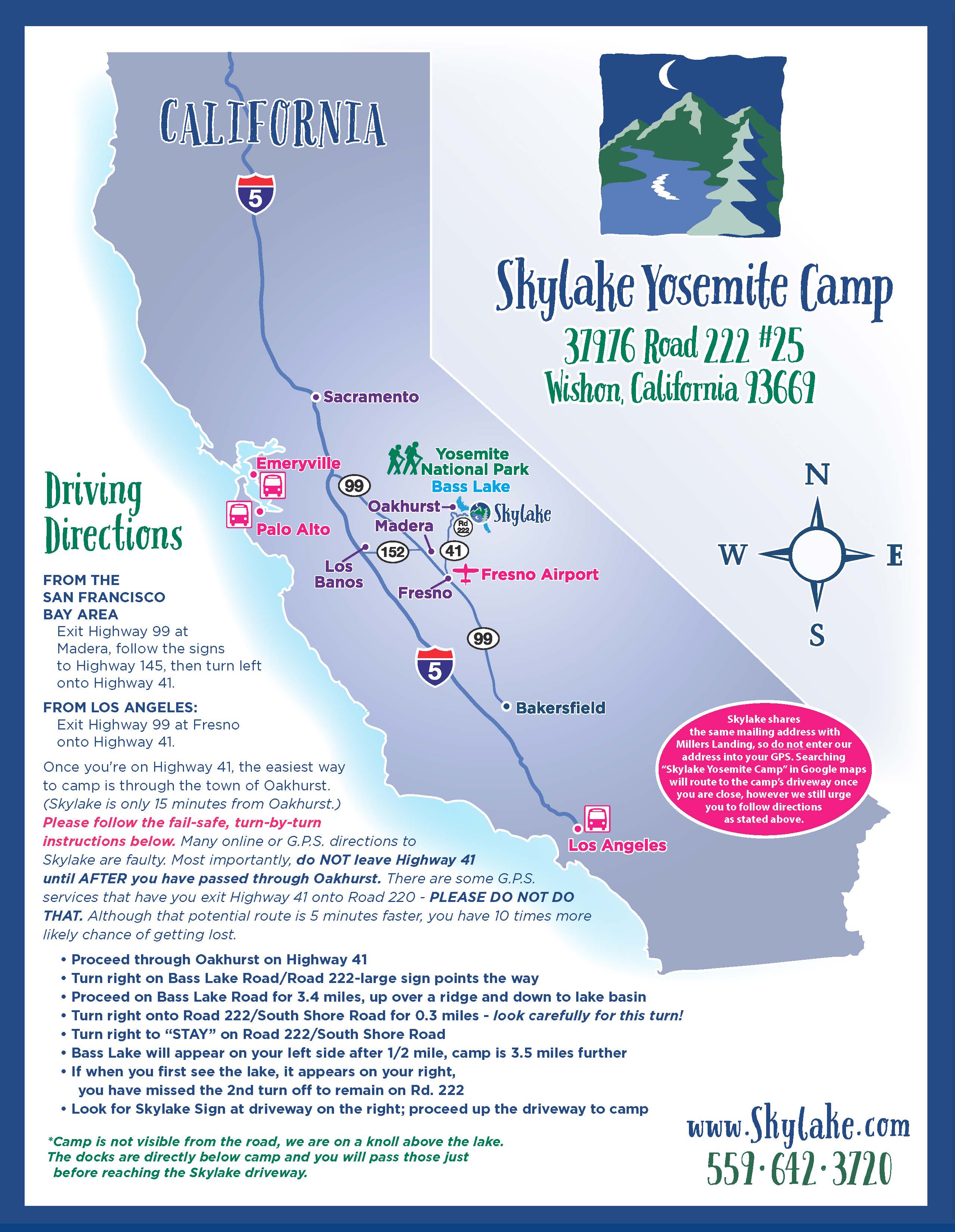 Driving to Skylake - Map