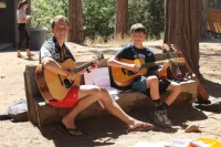 Boys playing guitar