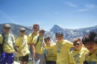 Campers with Half Dome